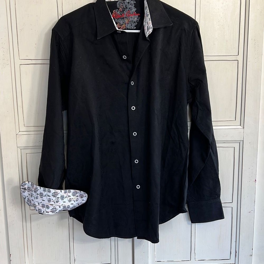Robert Graham Black Casual Button Down Shirt